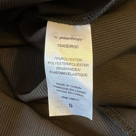 n:Philanthropy Catello Top in Black Mock Neck Choker Cutout Ribbed sz Small NWT - Picture 10 of 12